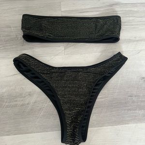 black and gold bikini